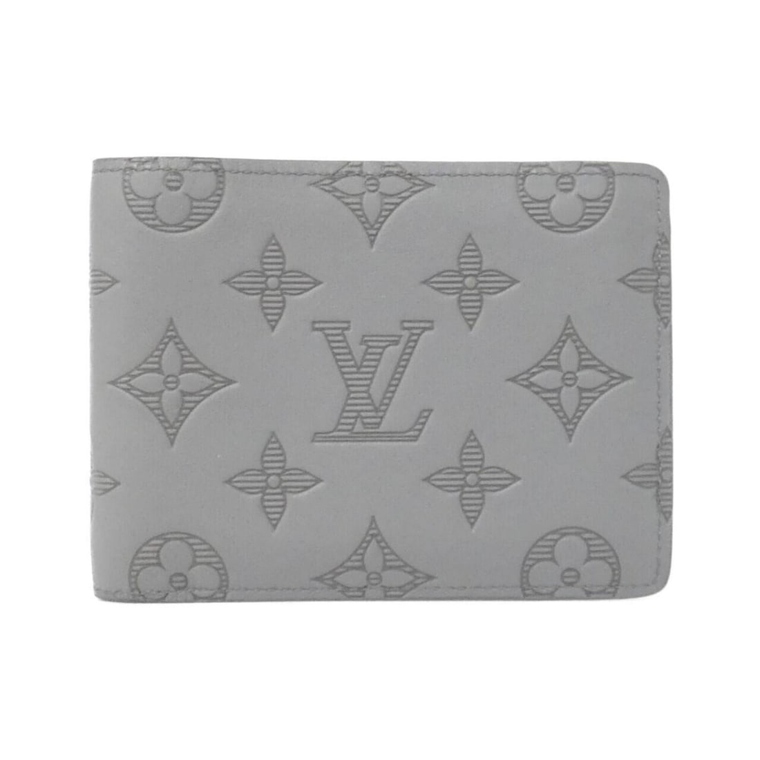 Louis Vuitton Monogram Shadow Portefeuille Multiple M81383 Billfold: --- Catalog ---Category: SizeSize (HxWxD): 9cm x 12cm x 1cm / 3.54'' x 4.72'' x 0.39''Category: DesignType: Wallet (bi-fold)Color: GrisGender: MenMaterial: Leather Leather/Fur Type: Calf