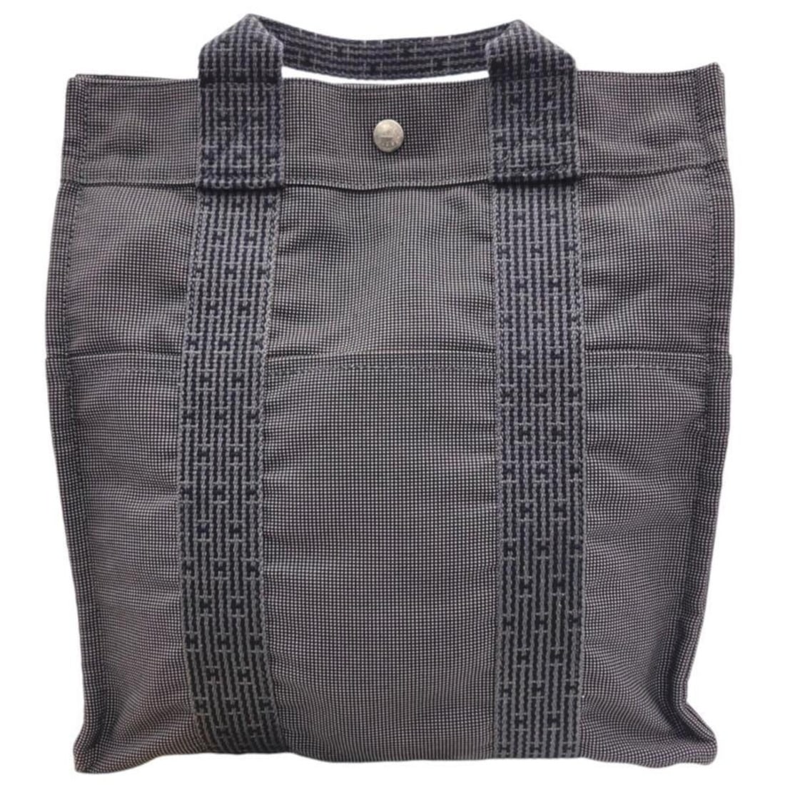 HERMES Hermes Herline Ad MM Gray Backpack Canvas Nylon Women's Men's (1 of 15)