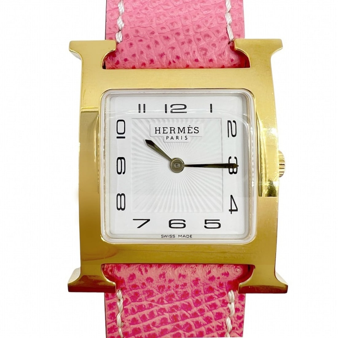 HERMES H-Watch SS Leather HH1.510 Quartz Women's/Men's Watch (1 of 14)