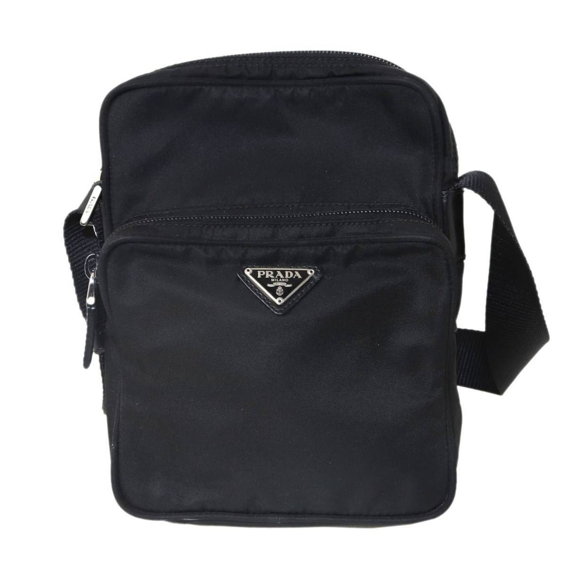 PRADA Nylon Shoulder Bag, Black - 2