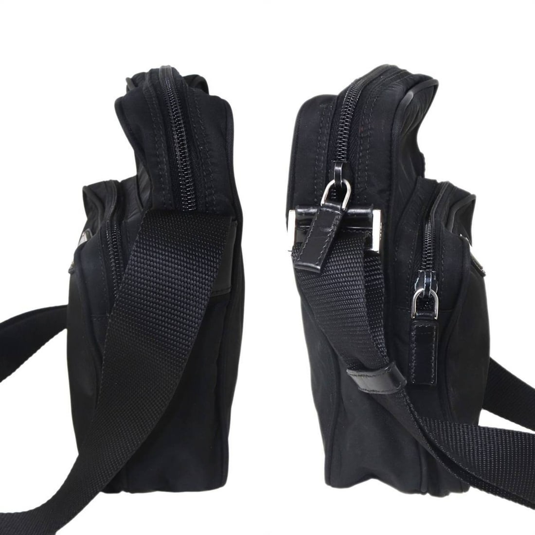 PRADA Nylon Shoulder Bag, Black - 4