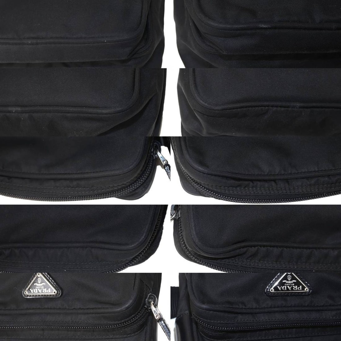 PRADA Nylon Shoulder Bag, Black - 6