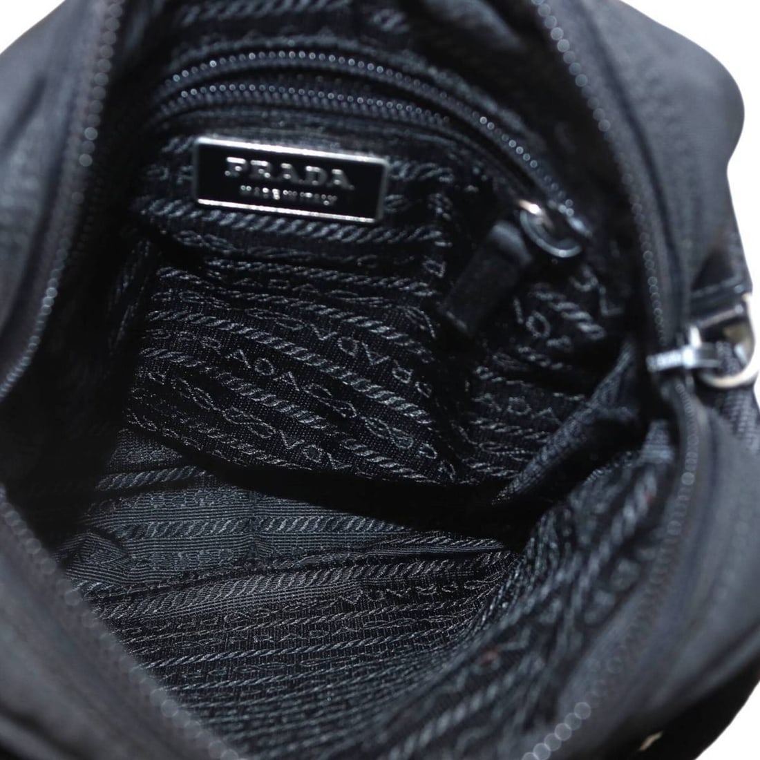PRADA Nylon Shoulder Bag, Black - 7