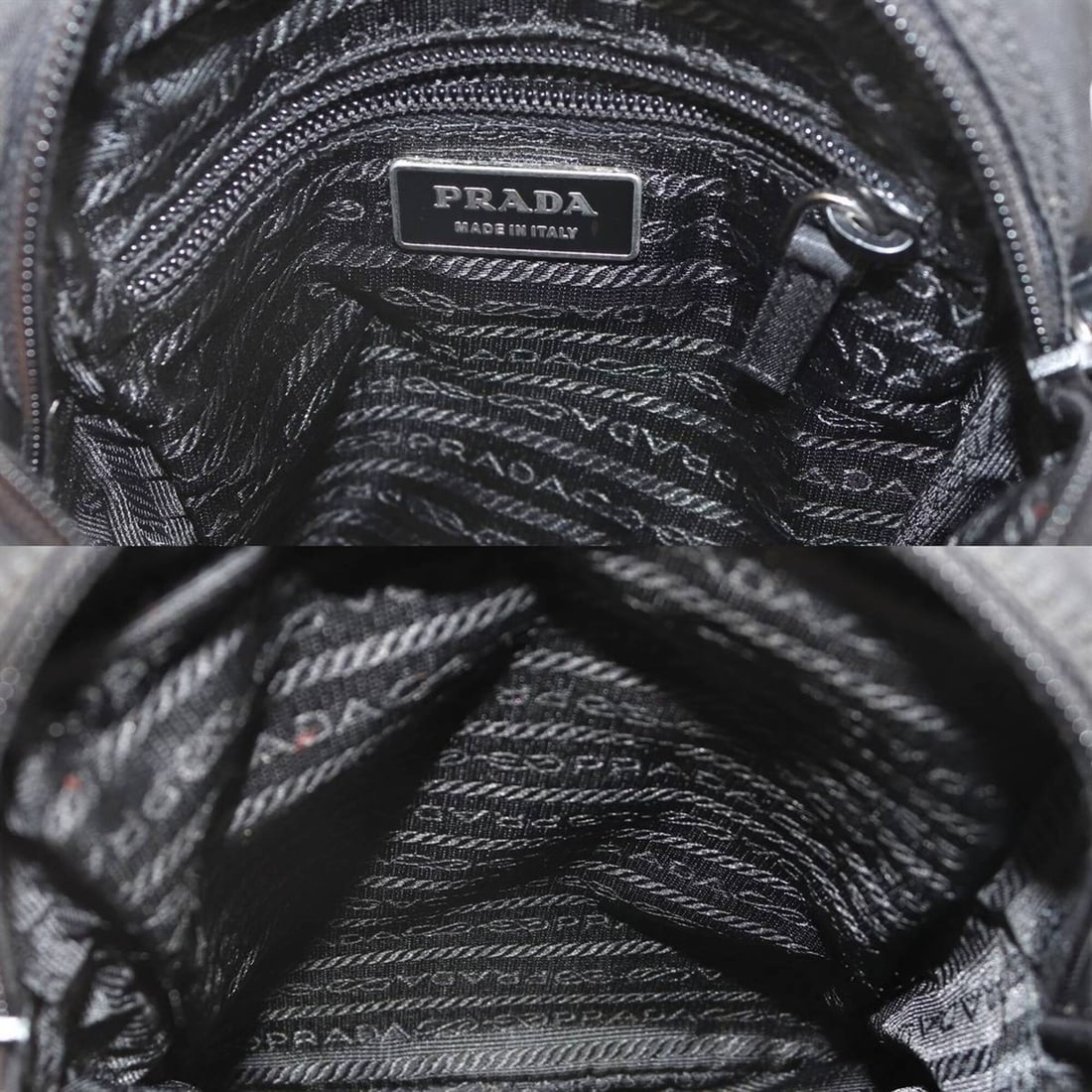 PRADA Nylon Shoulder Bag, Black - 8