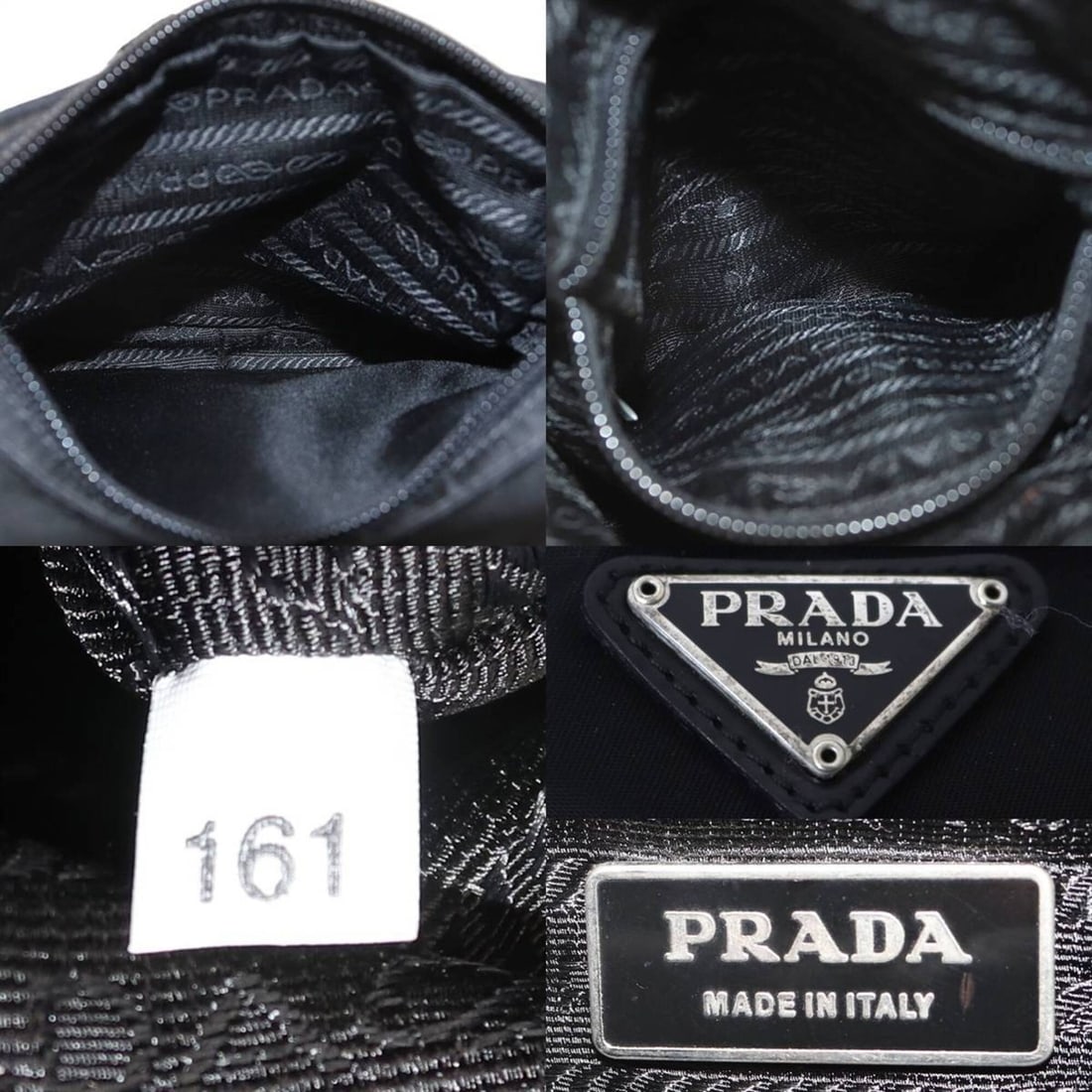PRADA Nylon Shoulder Bag, Black - 9