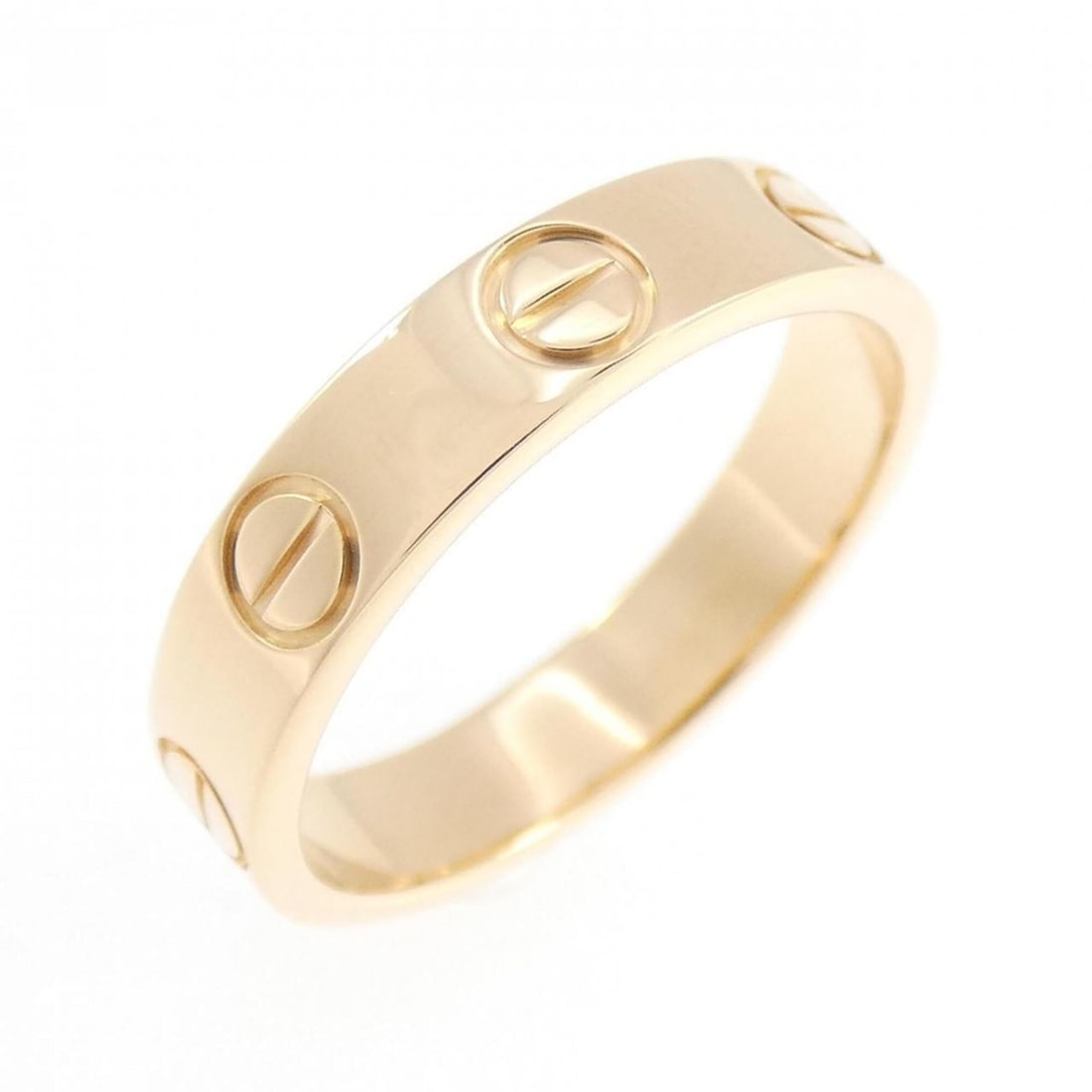 Cartier Mini Love Ring: --- Catalog ---Category: SizeWeight: 2.8g / 0.09oz.JP Size: 6US Size: 3.5Brand Size: 46Category: DesignType: Band ringColor: YellowMetal: GoldGender: WomenMetal Purity: 18KCategory: GeneralLine: