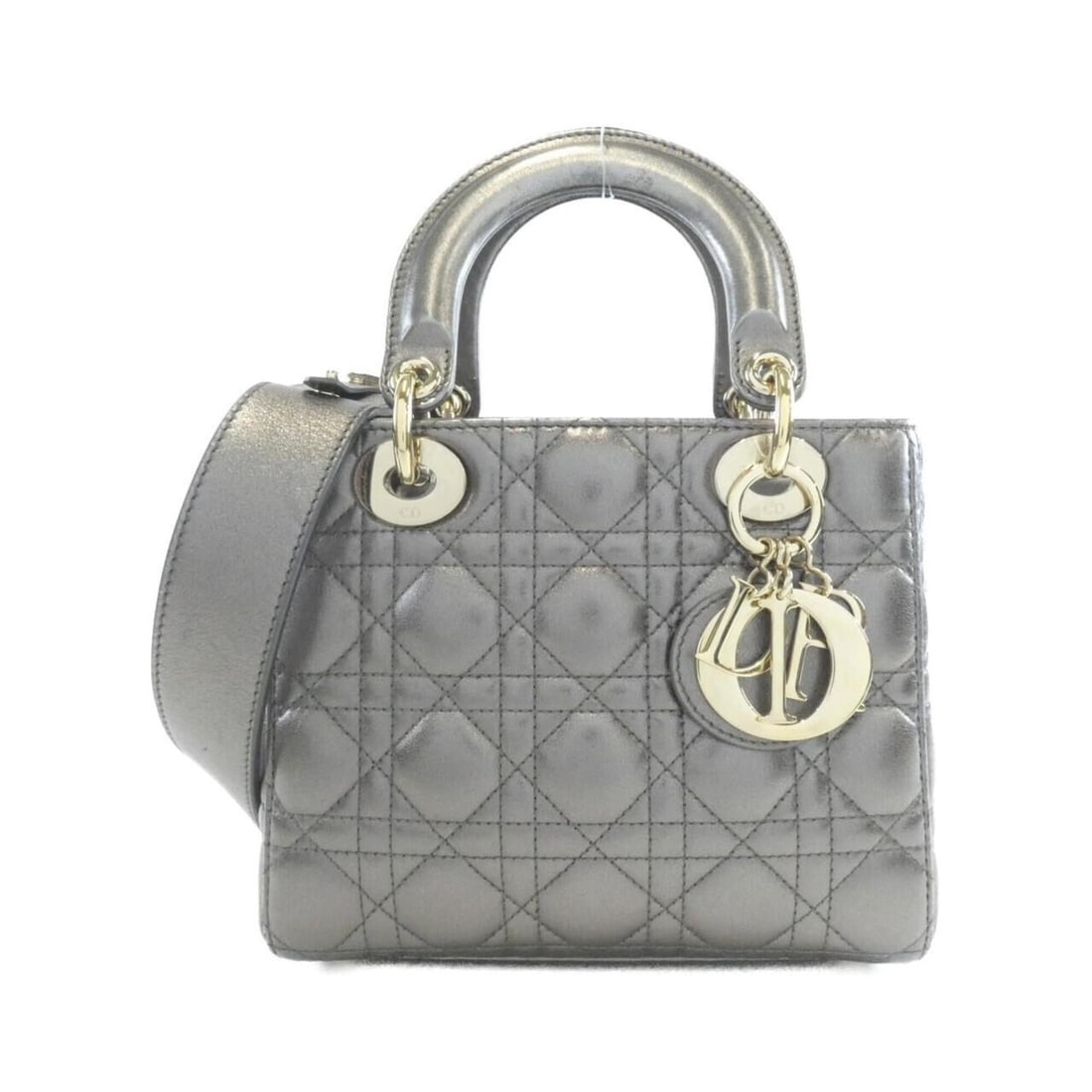 Christian Dior My ABC Lady Small M0538OWEC Handbag: --- Catalog ---Category: SizeSize (HxWxD): 17cm x 20cm x 9cm / 6.69'' x 7.87'' x 3.54''Category: DesignType: HandbagColor: Gunmetal, MetallicGender: WomenMaterial: Leather Hardware Color: