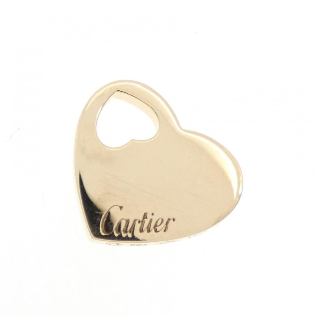 Cartier heart motif medal pendant: --- Catalog ---Category: SizePendant Size: 10.5mm x 11.9mm / 0.41'' x 0.46''Category: DesignGender: WomenMaterial: Yellow gold (18K)Necklace Type: PendantCategory: GeneralBrand: Cartier--- Item List