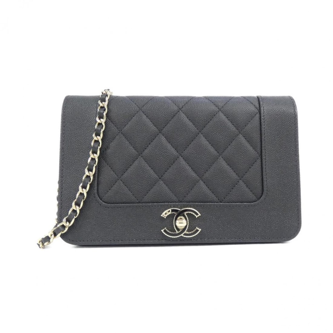 Chanel 80972 Wallet Chain: --- Catalog ---Category: SizeSize (HxWxD): 12cm x 19cm x 3cm / 4.72'' x 7.48'' x 1.18''Category: DesignType: Chain/Shoulder walletColor: BlackGender: WomenMaterial: Grained Calfskin Category: