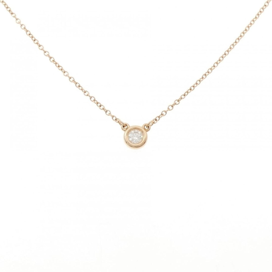 Tiffany & Co. By the Yard Necklace 0.10CT: --- Catalog ---Category: SizePendant Size: 5.2mm / 0.2''Neck Circumference: 41 cm / 16.14''Category: DesignStone: DiamondGender: WomenMaterial: Pink gold (18K)Necklace Type: NecklaceCategory: