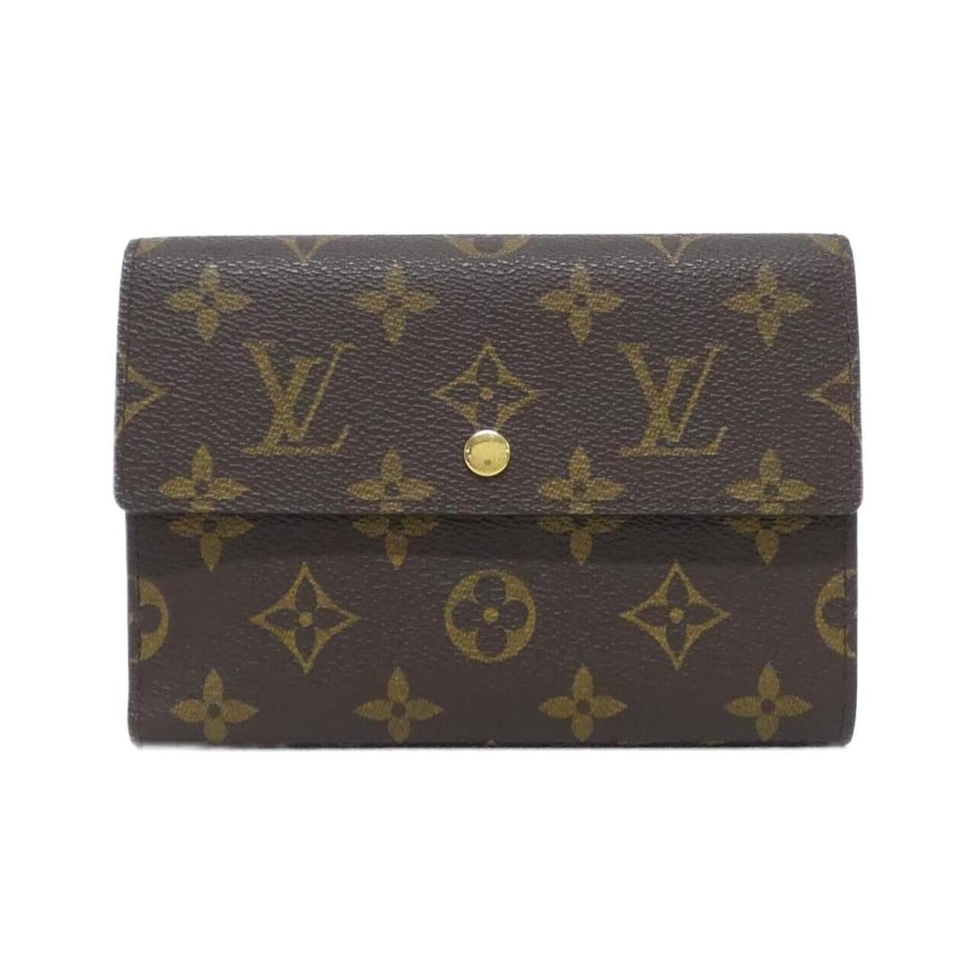 Louis Vuitton Monogram Portefeuille Tresor Etui Papier M61202 Wallet: --- Catalog ---Category: SizeSize (HxWxD): 11cm x 16cm x 3cm / 4.33'' x 6.29'' x 1.18''Category: DesignType: Middle wallet (tri-fold)Color: BrownGender: Women,MenMaterial: Coated canvas Category: