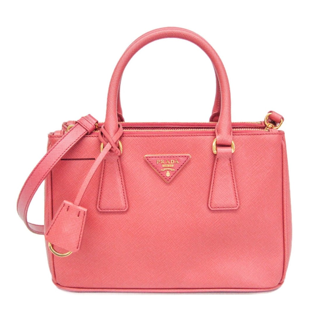 Prada Saffiano Galleria BN2316 Women's Leather Handbag,Shoulder Bag Pink (1 of 17)