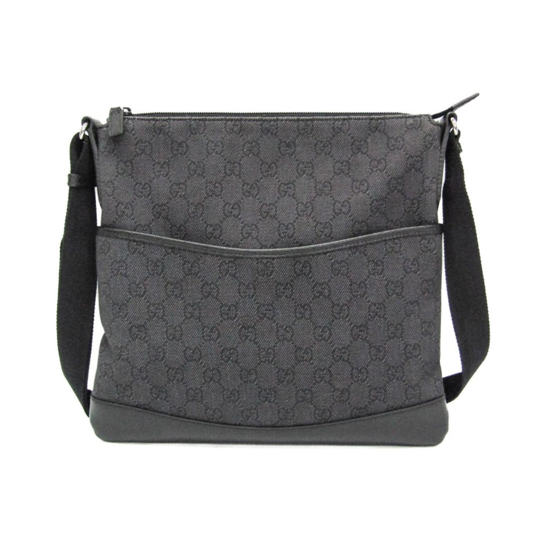 Gucci GG Canvas 509635 Women,Men GG Canvas,Leather Messenger Bag,Shoulder Bag Black (1 of 18)