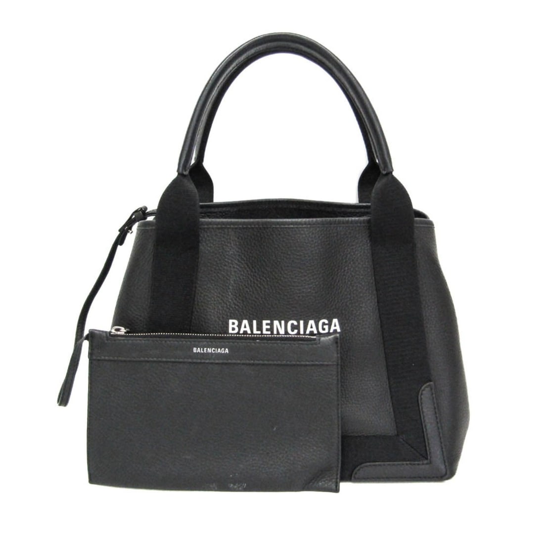 Balenciaga Navy Cabas S 339933 Women,Men Leather Tote Bag Black (1 of 16)
