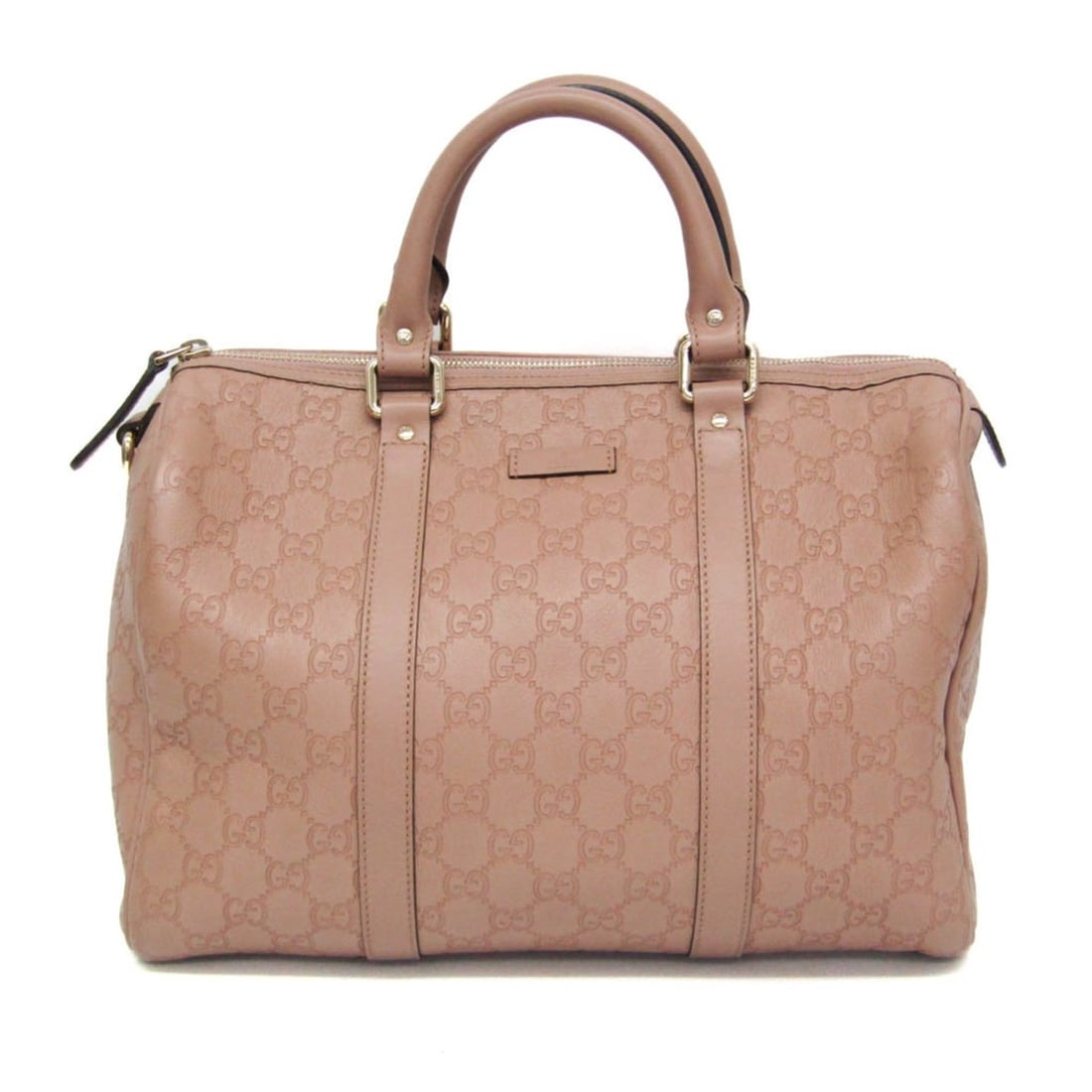 Gucci Guccissima 265697 Women's Leather Boston Bag,Handbag Pink Beige: --- Catalog ---Category: SizeHandle Drop: 8.00cm / 3.15''Size (HxWxD): 22cm x 32cm x 17cm / 8.66'' x 12.59'' x 6.69''Handle Length: 31cm / 12.2''Category: DesignType: Boston bag, HandbagColor: Pink be