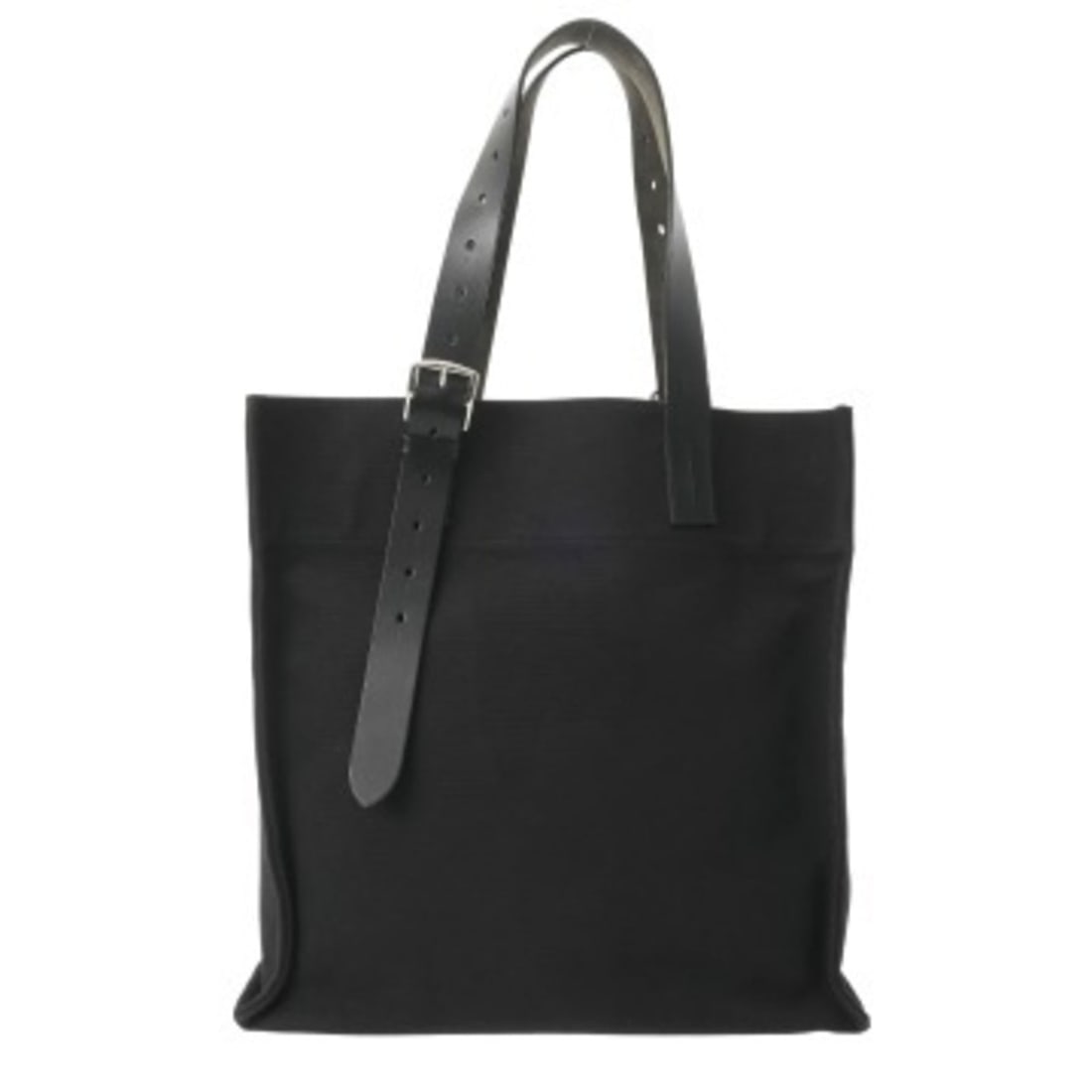 HERMES Etrivière Shopping Tote, Black, D stamp (circa 2019), Men's Canvas Leather Tote Bag, AB: --- Catalog ---Category: SizeSize (HxWxD): 40cm x 40cm x 15cm / 15.74'' x 15.74'' x 5.9''Category: DesignType: Tote bagColor: BlackGender: MenMaterial: Canvas , Leather Hardware Color: SilverCategory: