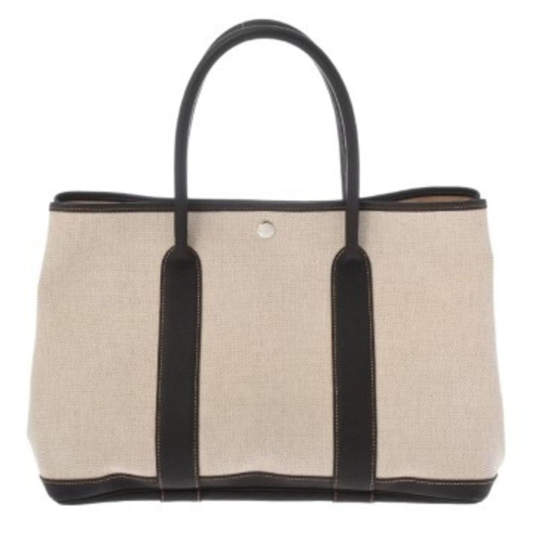 HERMES Garden Party PM Marron ?J stamp (circa 2006) Women's Negonda Toile H Handbag AB Rank Used: --- Catalog ---Category: SizeSize (HxWxD): 26cm x 35.5cm x 17cm / 10.23'' x 13.97'' x 6.69''Category: DesignType: HandbagColor: MarronGender: WomenMaterial: Negonda leather , Toile H Category: General