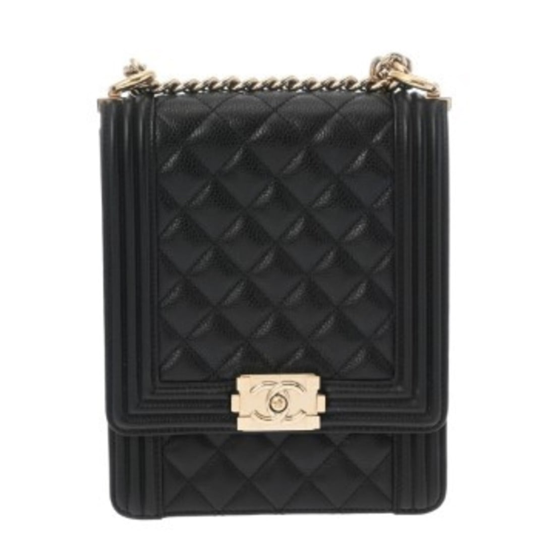CHANEL Chain Shoulder Bag, Black AS0130, Women's, Caviar Leather, A Rank, Used, Ginzo: --- Catalog ---Category: SizeSize (HxWxD): 20cm x 16cm x 7cm / 7.87'' x 6.29'' x 2.75''Category: DesignType: Shoulder bagColor: BlackGender: WomenMaterial: Grained Calfskin Hardware Color: Champagne g