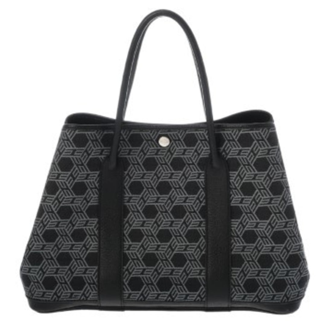HERMES Garden Party PM Navy Gray ?K stamp (circa 2007) Women's Negonda Toile Sole H Handbag B Rank: --- Catalog ---Category: SizeSize (HxWxD): 26cm x 35.5cm x 17cm / 10.23'' x 13.97'' x 6.69''Category: DesignType: HandbagColor: Gray, NavyGender: WomenMaterial: Negonda leather , Toile so H Category: 