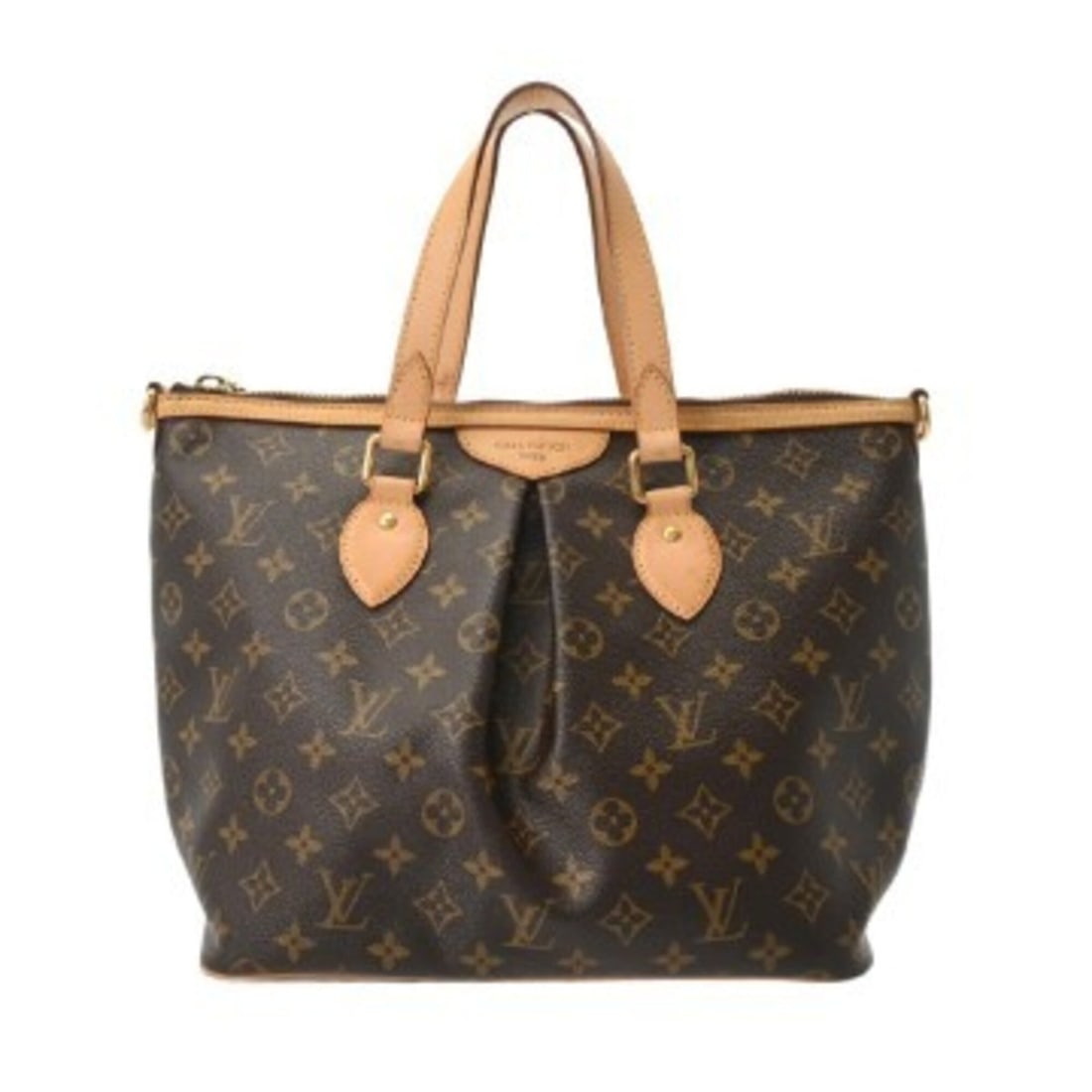 LOUIS VUITTON Louis Vuitton Monogram Palermo PM 2WAY Brown M40145 Women's Canvas Handbag B Rank Used (1 of 17)