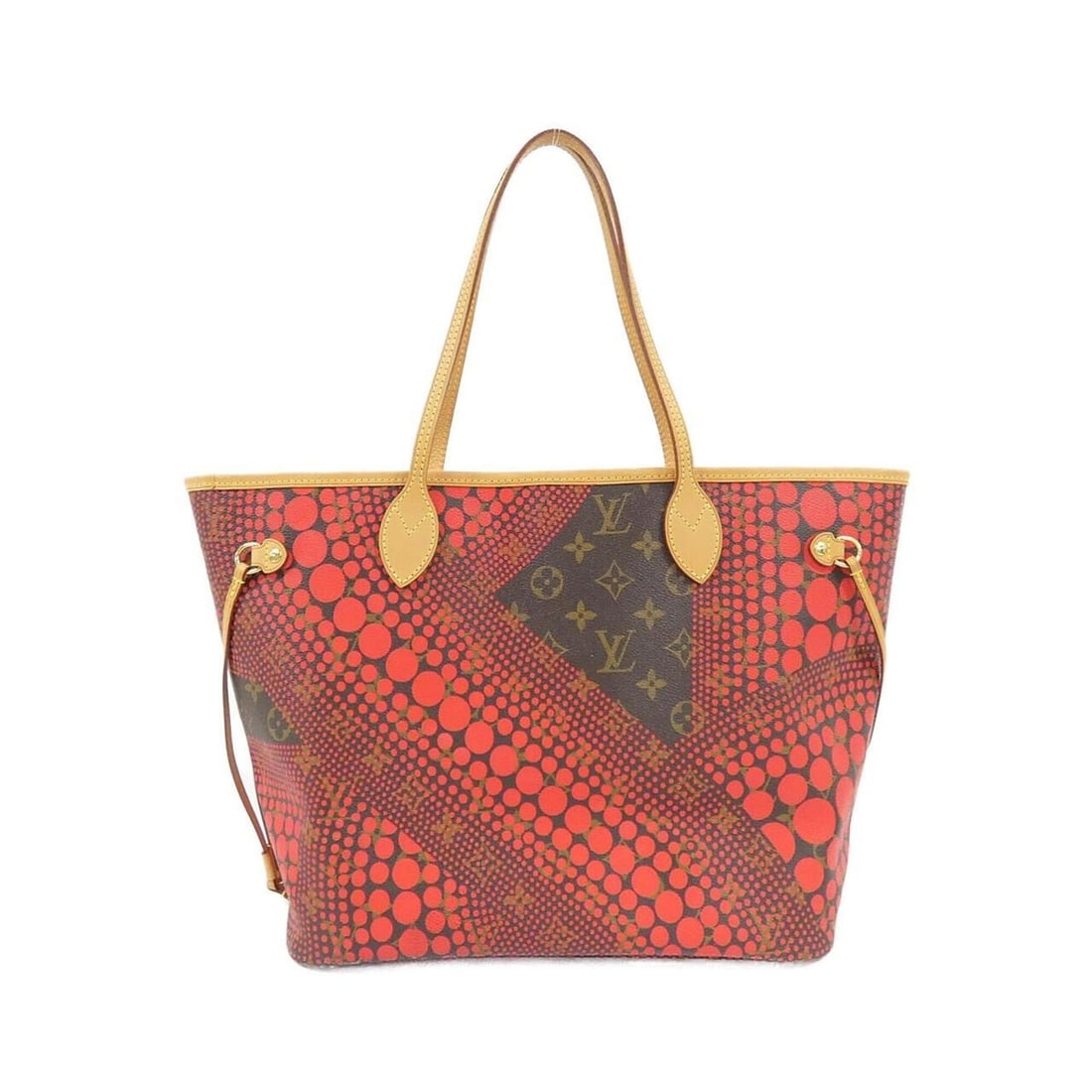 Louis Vuitton Monogram Wave (Yayoi Kusama) Neverfull MM M40686 Handbag: --- Catalog ---Category: SizeSize (HxWxD): 29cm x 47cm x 15.5cm / 11.41'' x 18.5'' x 6.1''Category: DesignType: HandbagColor: Marron, RougeGender: WomenMaterial: Coated canvas Hardware Color: