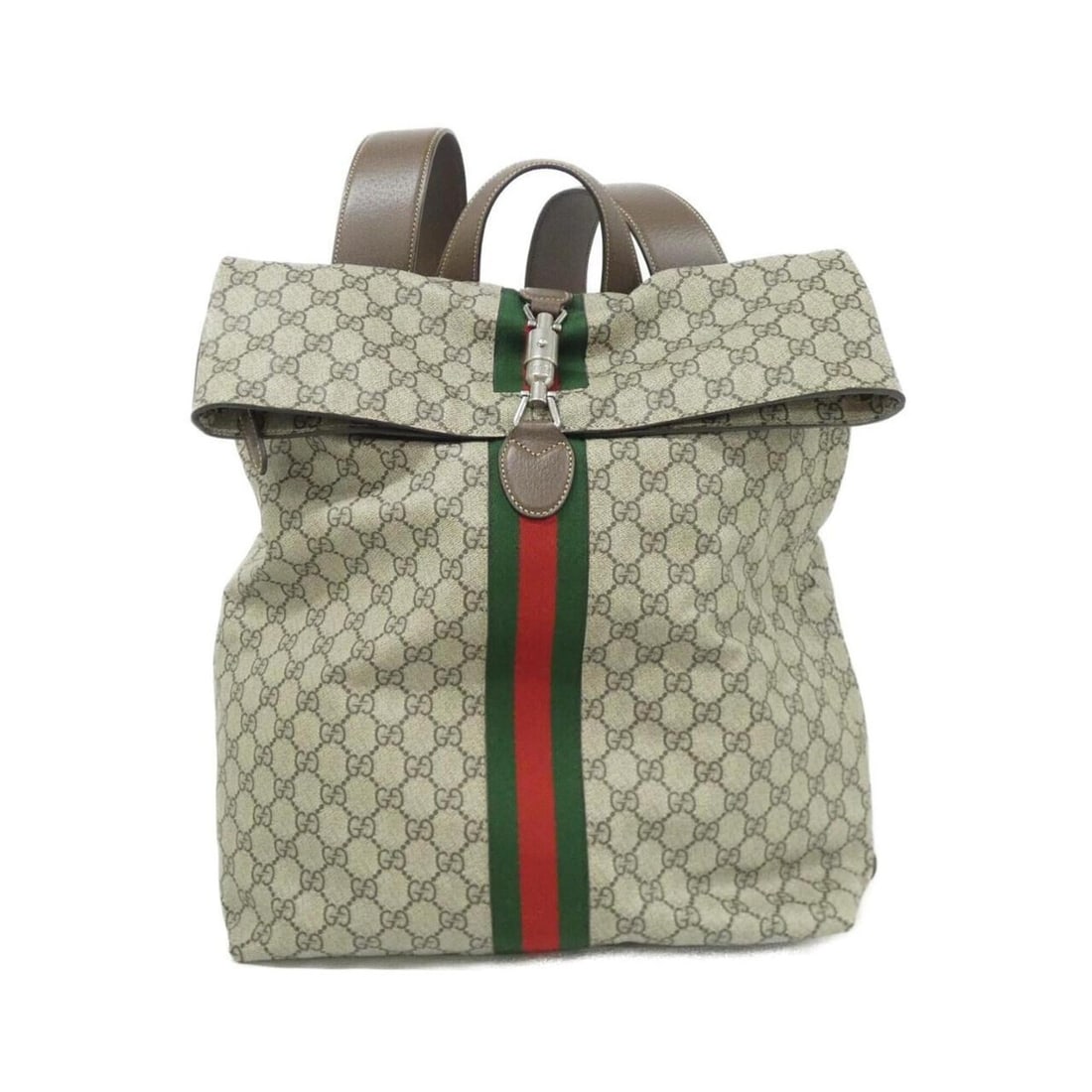Gucci JACKIE 1961 771344 FACTA Backpack: --- Catalog ---Category: SizeSize (HxWxD): 52cm x 33cm x 18cm / 20.47'' x 12.99'' x 7.08''Category: DesignType: BackpackColor: Beige, BrownGender: Men,WomenMaterial: GG Supreme Hardware Color: