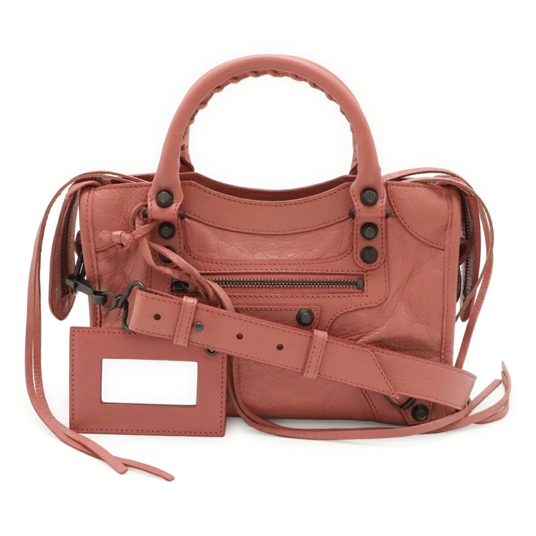 BALENCIAGA Classic Mini City Handbag Shoulder Bag Leather Pink 300295: --- Catalog ---Category: SizeSize (HxWxD): 15cm x 24cm x 8cm / 5.9'' x 9.44'' x 3.14''Category: DesignType: Handbag, Shoulder bagColor: PinkGender: WomenMaterial: Leather Category: GeneralMPN: 300295B