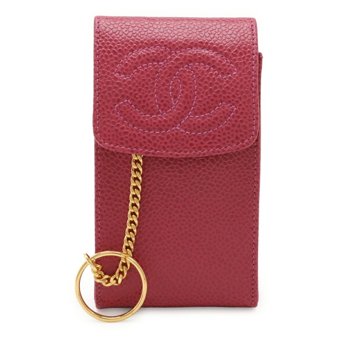 CHANEL Coco Mark Cigarette Case, Tobacco iQOS Handbag, Pouch, Caviar Leather, Fuchsia Pink: --- Catalog ---Category: DesignType: Cigarette caseColor: PinkMaterial: Grained CalfskinCategory: GeneralBrand: ChanelCategory: Physical PropertiesSize (HxWxD): 12.5cm x 7cm x 3cm / 4.92'' x 2.75'' x 