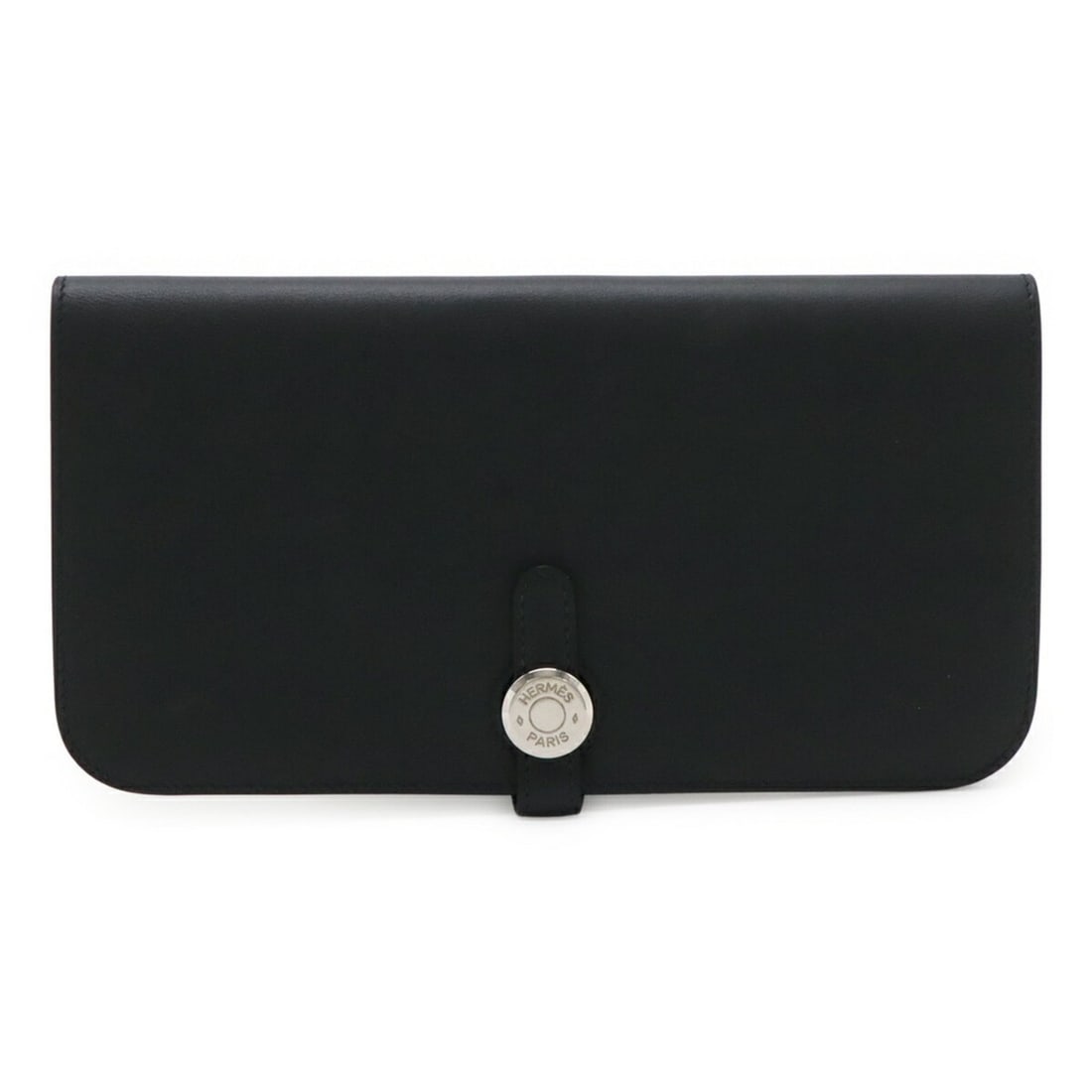 HERMES Dogon Rect Verso Long Bi-fold Wallet, Veau Swift Leather, Black, ?R Stamp (1 of 20)