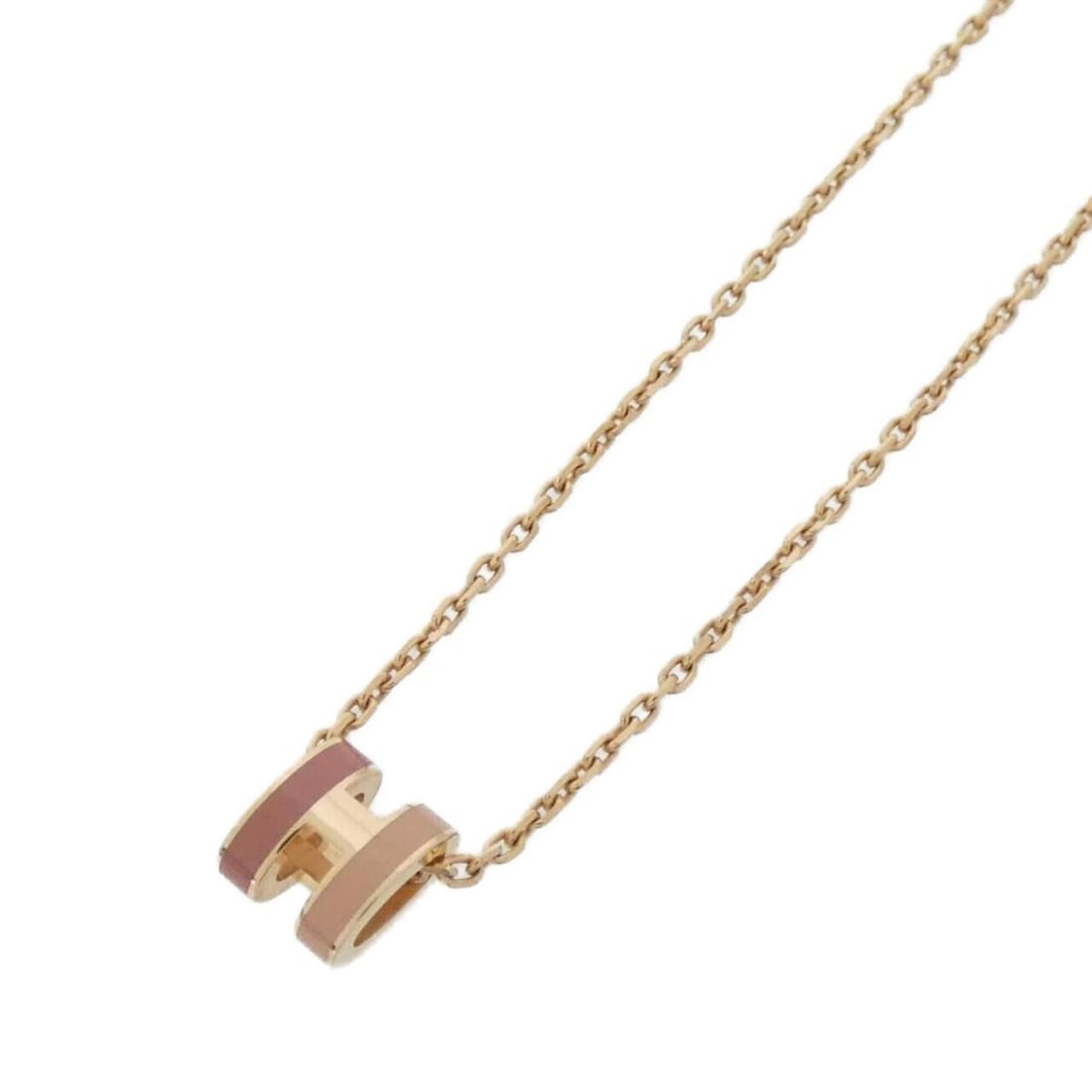 Hermes Pop H Rocabar MINI 100066FO Necklace: --- Catalog ---Category: SizePendant Size: 9mm x 7mm / 0.35'' x 0.27''Neck Circumference: 40 cm / 15.74''Category: DesignColor: Pink, Rose goldGender: WomenNecklace Type: NecklaceCategory: