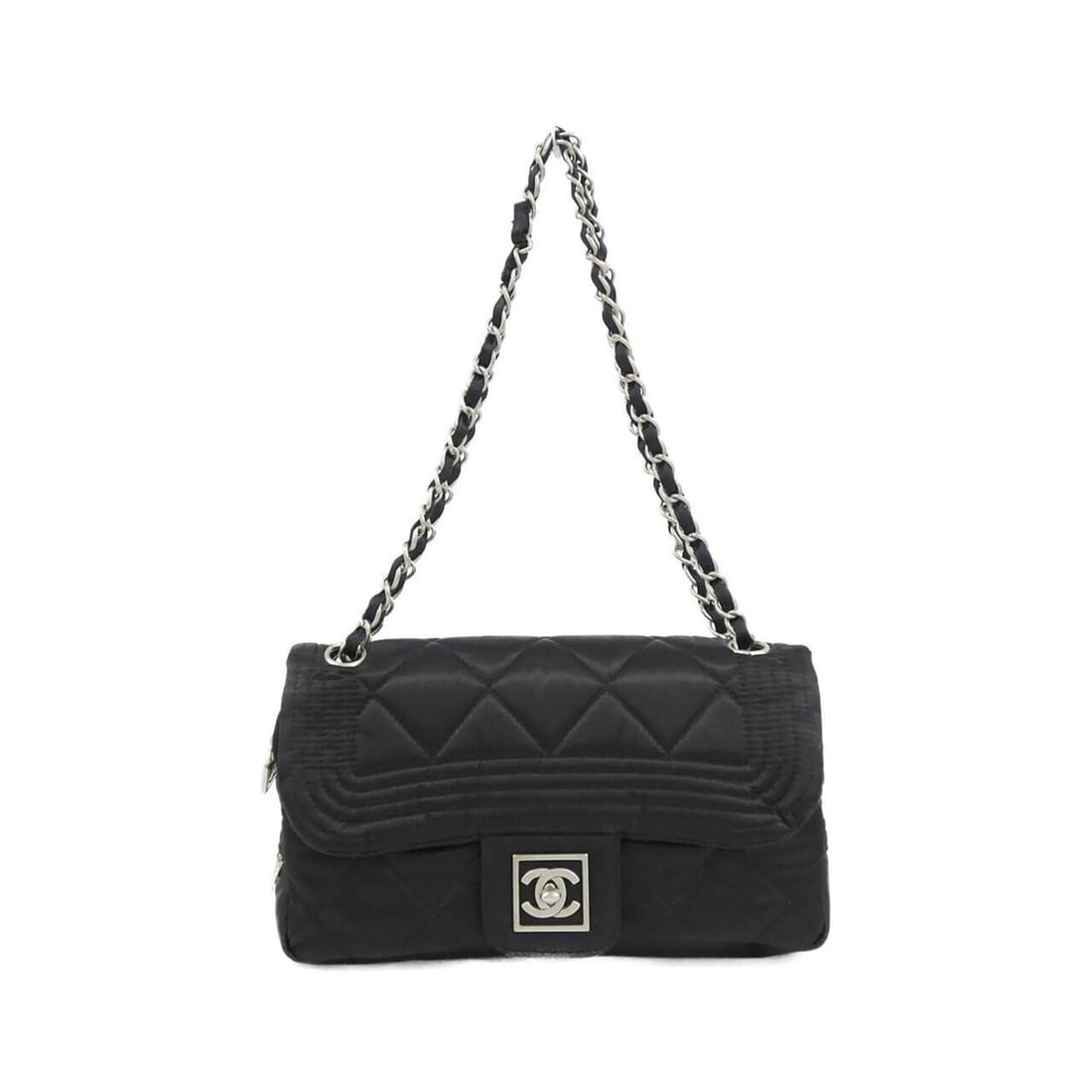 Chanel Sport Line 29848 Shoulder Bag: --- Catalog ---Category: SizeSize (HxWxD): 14cm x 5cm x 6cm / 5.51'' x 1.96'' x 2.36''Category: DesignType: Shoulder bagColor: BlackGender: WomenMaterial: Nylon Hardware Color: SilverCategory: