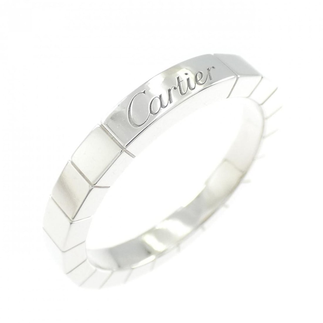 Cartier Lanieres Ring: --- Catalog ---Category: SizeUS Size: 7.5Brand Size: 55Category: DesignType: Band ringGender: WomenMaterial: White gold (18K)Category: GeneralMPN: B4045000Brand: Cartier--- Item List ---Section: Condi