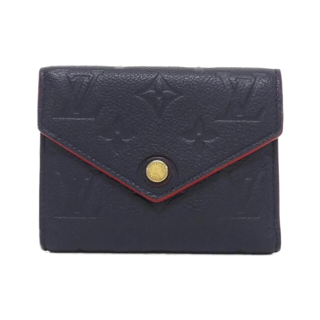 Louis Vuitton Monogram Empreinte Portefeuille Victorine M64577 Wallet: --- Catalog ---Category: SizeSize (HxWxD): 9cm x 12cm x 2cm / 3.54'' x 4.72'' x 0.78''Category: DesignType: Wallet (tri-fold)Color: Marine rougeGender: WomenMaterial: Leather Leather/Fur Type: Calf