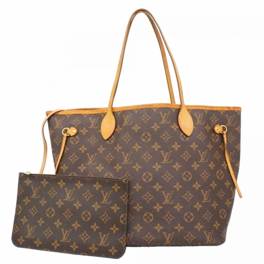 Louis Vuitton Monogram Neverfull MM Tote Bag M41178 Brown Pivoine (Women's) (1 of 12)
