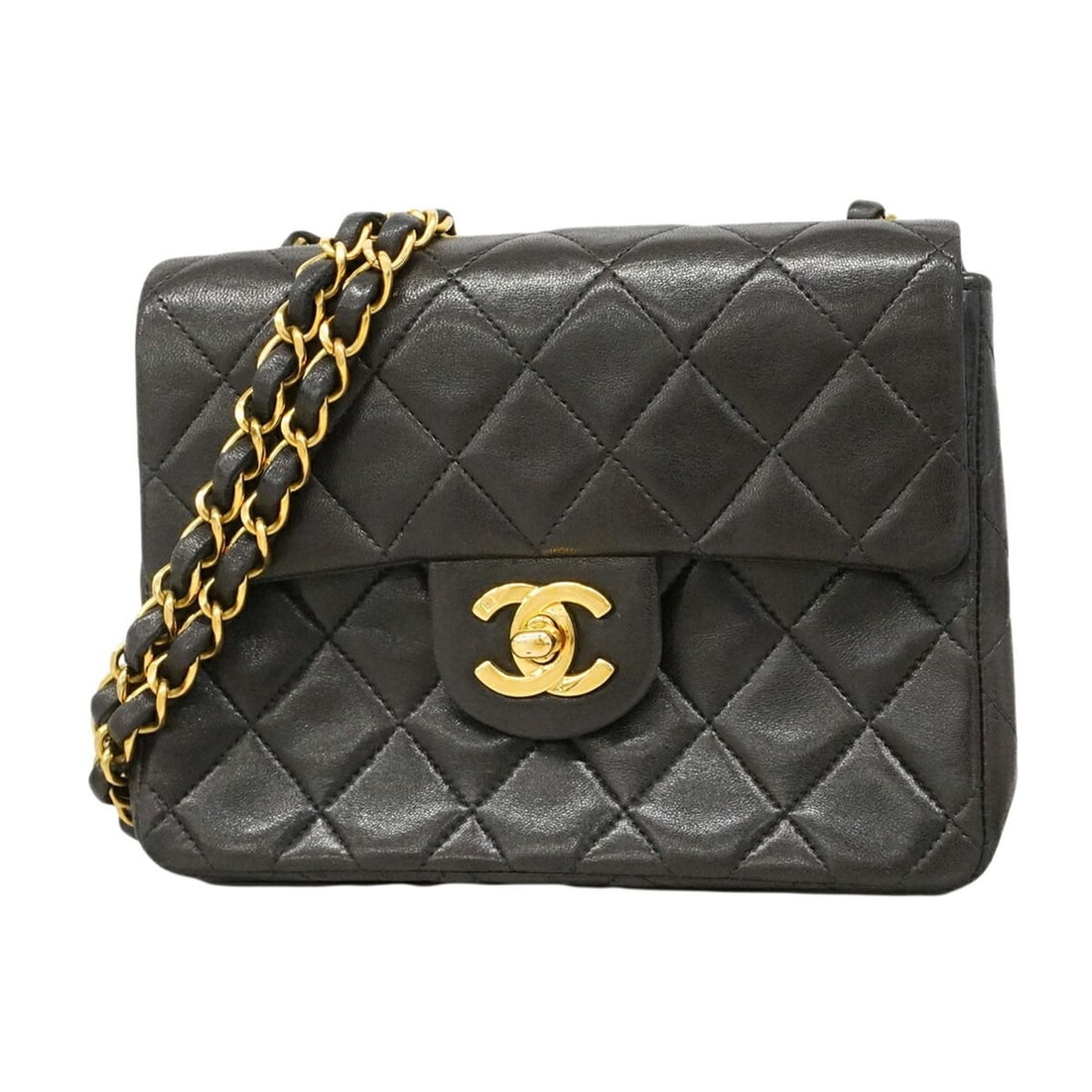 Chanel Mini Matelassé Chain Shoulder Bag, Lambskin, Black, Women's: --- Catalog ---Category: SizeSize (HxWxD): 14cm x 17.5cm x 6.5cm / 5.51'' x 6.88'' x 2.55''Category: DesignType: Shoulder bagColor: BlackGender: WomenMaterial: Leather Hardware Color: GoldLeather/Fur 