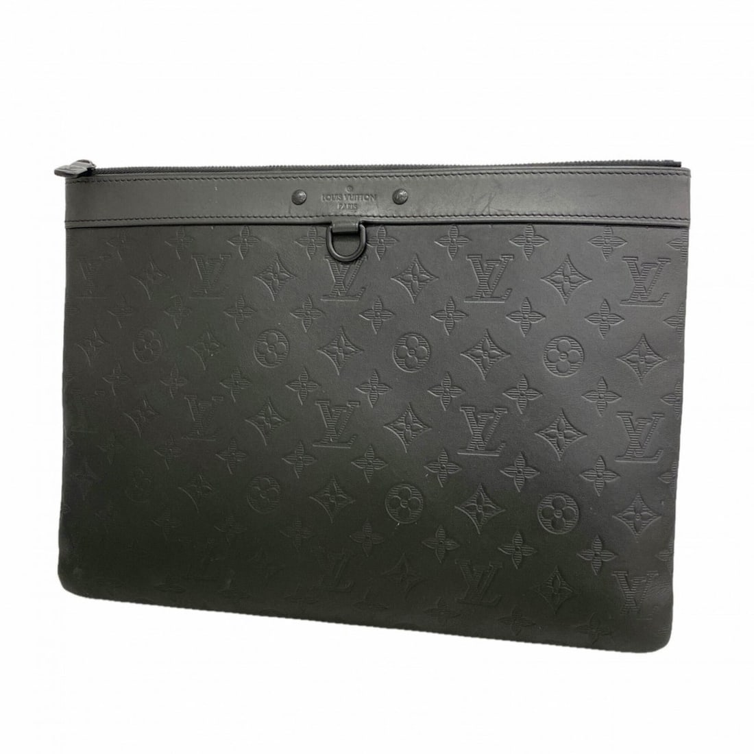 Louis Vuitton Monogram Shadow Pochette Discovery Clutch Bag M62903 Black Men's P2972560 (1 of 10)