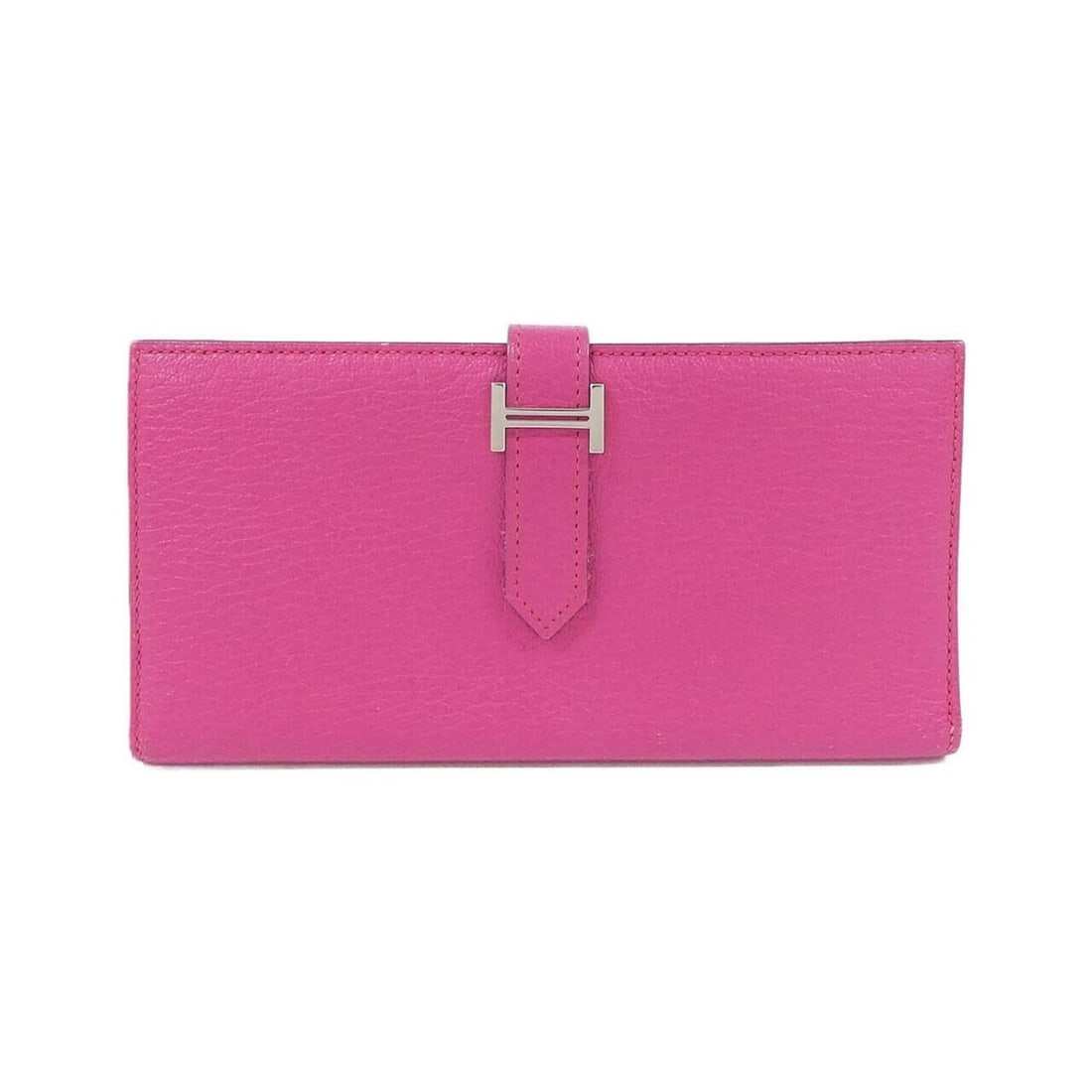 Hermes Bearn Soufflé 039078CK Wallet: --- Catalog ---Category: SizeSize (HxWxD): 9cm x 17.5cm x 1.5cm / 3.54'' x 6.88'' x 0.59''Category: DesignType: Long wallet (bi-fold)Color: Rose shocking, SoufreGender: WomenMaterial: Chevre leather