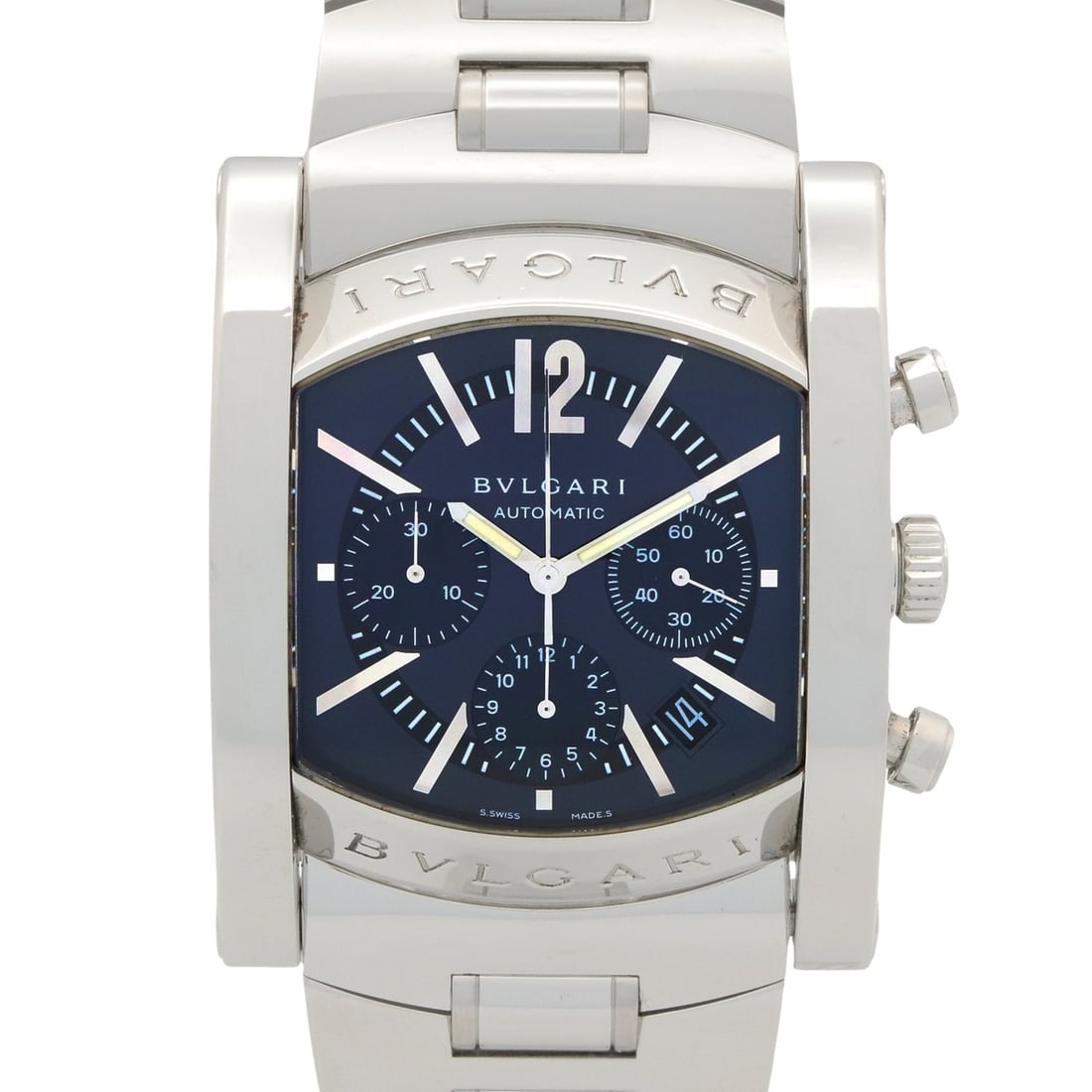 Bulgari BVLGARI Assioma Chrono Watch, Stainless Steel, Men's, Gray, AA48SCH (1 of 19)