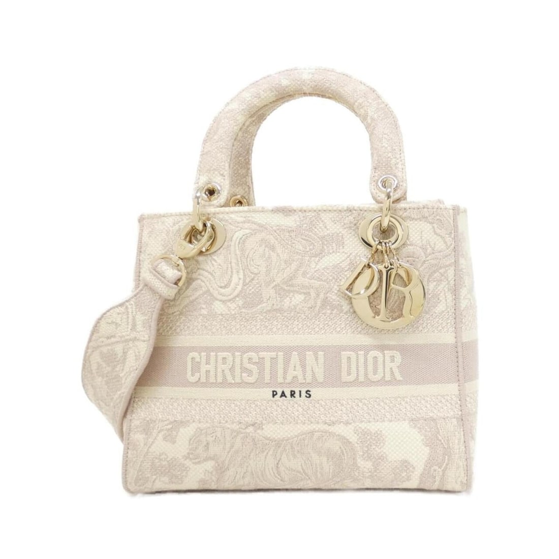 Christian Dior TOILE DE JOUY Lady D-Lite Medium Handbag M0565OTDT: --- Catalog ---Category: SizeSize (HxWxD): 20cm x 23.5cm x 12cm / 7.87'' x 9.25'' x 4.72''Category: DesignType: HandbagColor: PinkGender: WomenMaterial: Canvas Hardware Color: GoldCategory: