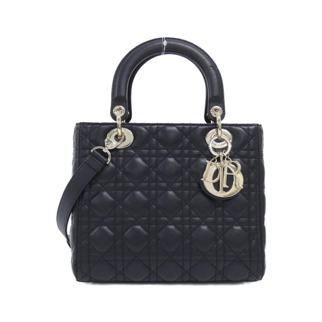 Christian Dior Lady Medium M0565ONGE Handbag: --- Catalog ---Category: SizeSize (HxWxD): 20cm x 24cm x 12cm / 7.87'' x 9.44'' x 4.72''Category: DesignType: HandbagColor: BlackGender: WomenMaterial: Leather Hardware Color: GoldLeather/Fur Type: