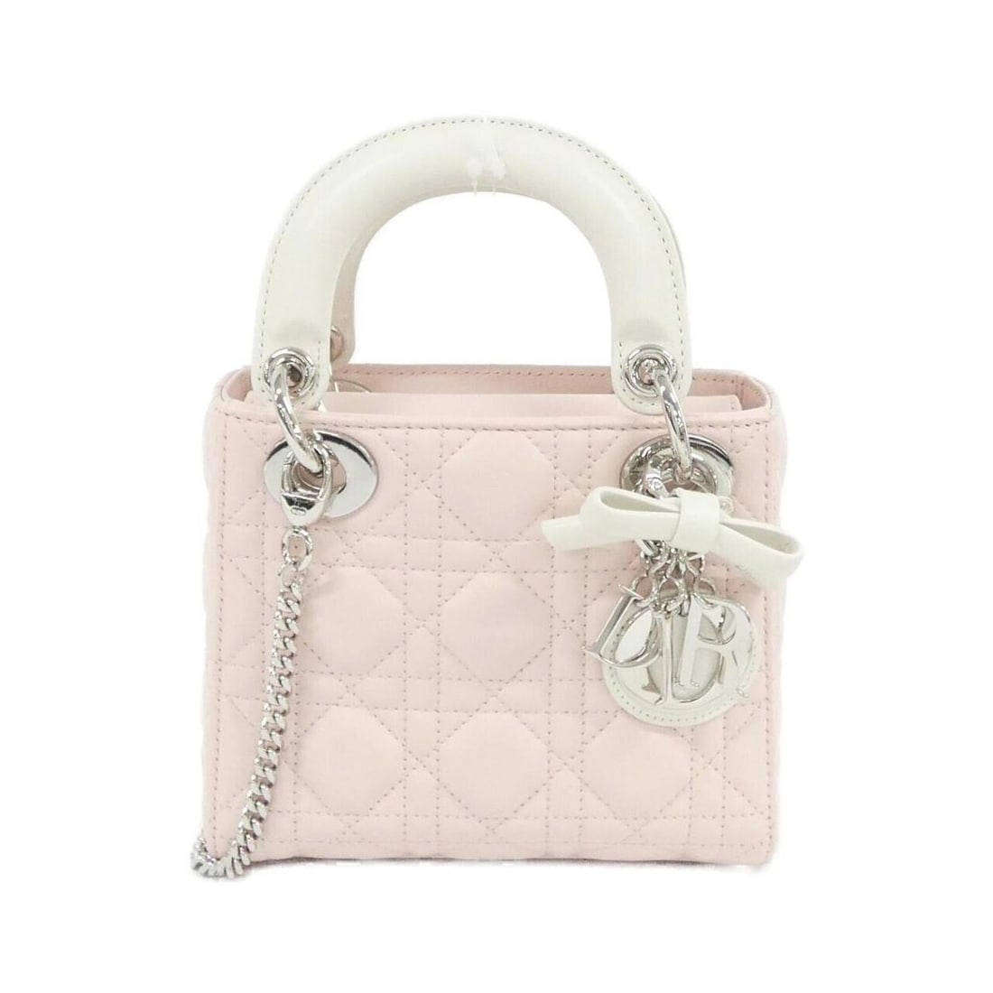 Christian Dior Lady Mini M0505PUQC Handbag: --- Catalog ---Category: SizeSize (HxWxD): 15cm x 17cm x 7cm / 5.9'' x 6.69'' x 2.75''Category: DesignType: HandbagColor: PinkGender: WomenMaterial: Leather Hardware Color: SilverLeather/Fur Type: Lam