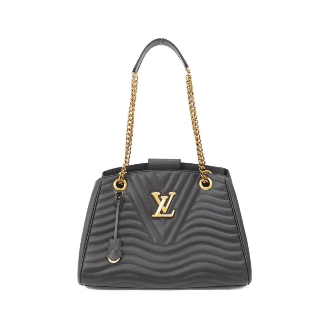 Louis Vuitton New Wave Chain Tote M51496 Shoulder Bag: --- Catalog ---Category: SizeWeight: 1.02kg / 2.24lb.Size (HxWxD): 22cm x 32cm x 13cm / 8.66'' x 12.59'' x 5.11''Strap Length: 61cm / 24.01''Category: DesignType: Shoulder bagColor: BlackGender: