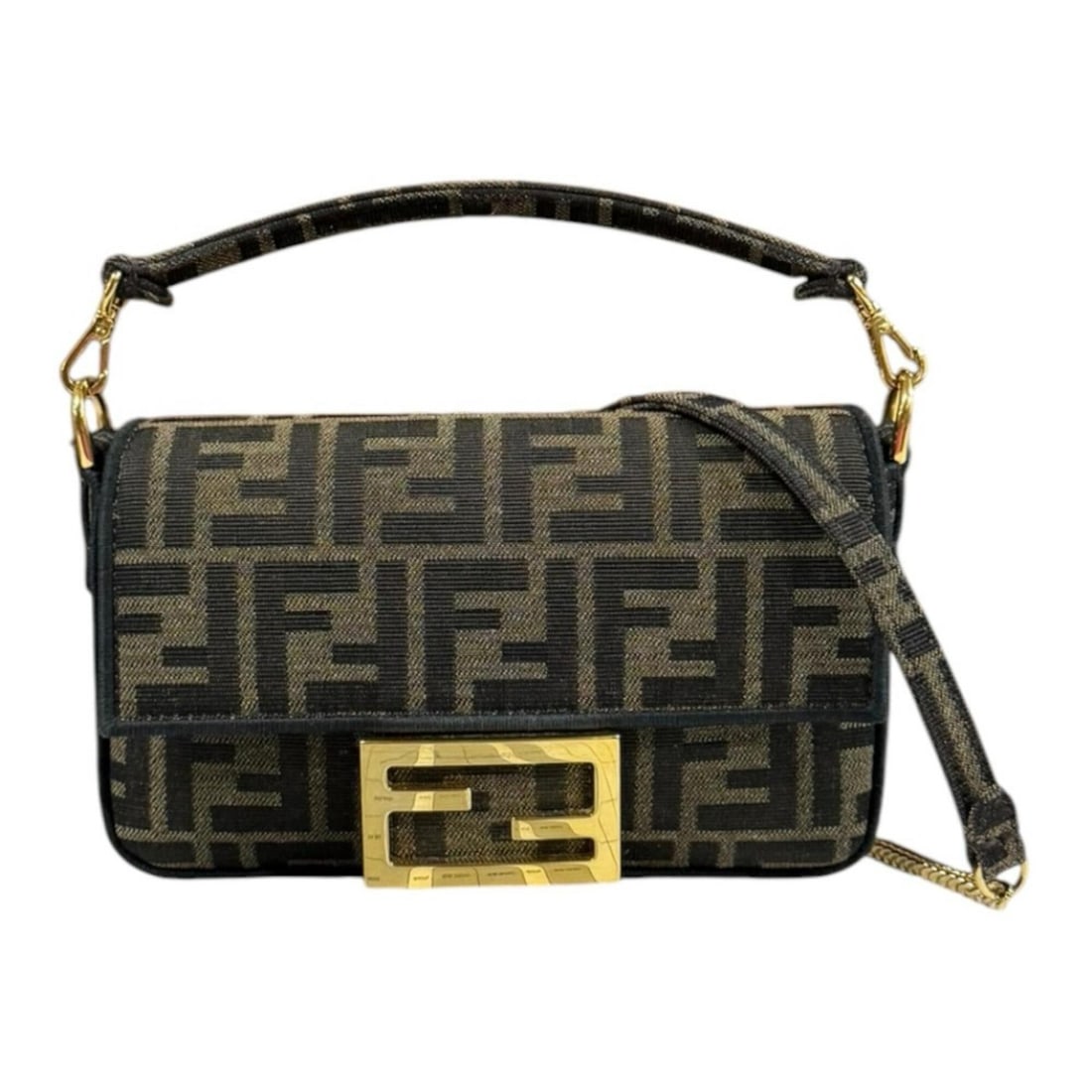 Fendi Baguette Mini Zucca Shoulder Bag, Canvas 8BS017, Brown, Women's, FENDI 2-way (1 of 9)