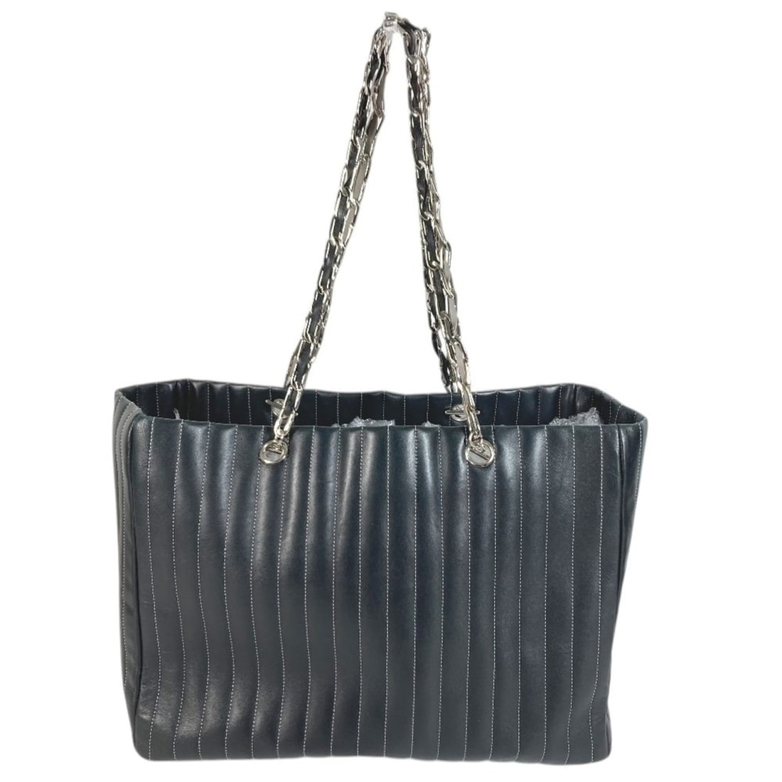 CHANEL New Mademoiselle CC Coco Mark Logo Bag Tote Double Chain Shoulder Leather Men's Women's Black: --- Catalog ---Category: SizeSize (HxWxD): 25.5cm x 33.5cm x 14.5cm / 10.03'' x 13.18'' x 5.7''Category: DesignType: Shoulder bag, Tote bagColor: Black, SilverGender: Men,WomenMaterial: Leather Catego