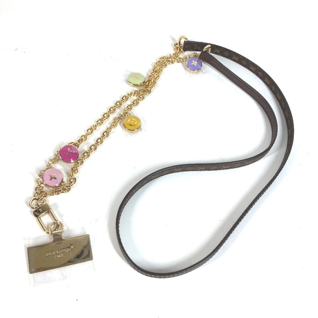 LOUIS VUITTON M03513 Monogram Phone Strap LV Confetti Mobile Neck Shoulder Canvas Men's Women's: --- Catalog ---Category: DesignType: Neck strapColor: Brown, Multi-colorMaterial: MonogramCategory: GeneralMPN: M03513Brand: Louis Vuitton--- Item List ---Section: ConditionRanking: Rank S Used - Mint