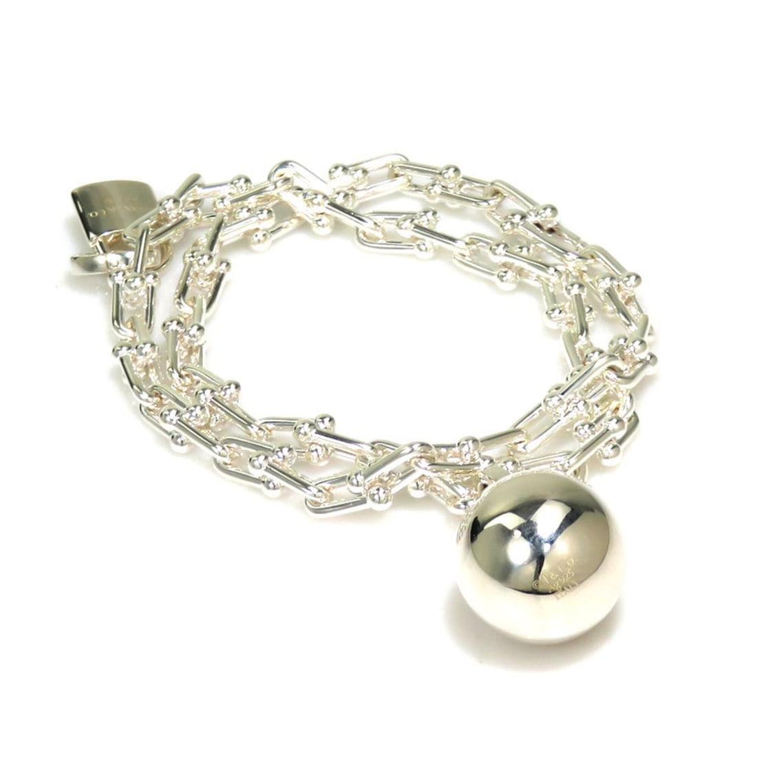 Tiffany & Co. Hardware Small Wrap Bracelet, Sterling Silver 925, Women's, h32237i: --- Catalog ---Category: SizeLength: 16cm / 6.29''Category: DesignType: Wrap braceletColor: SilverGender: WomenMaterial: Silver 925Category: GeneralBrand: TiffanyCountry of Origin: Italy--- Item List 
