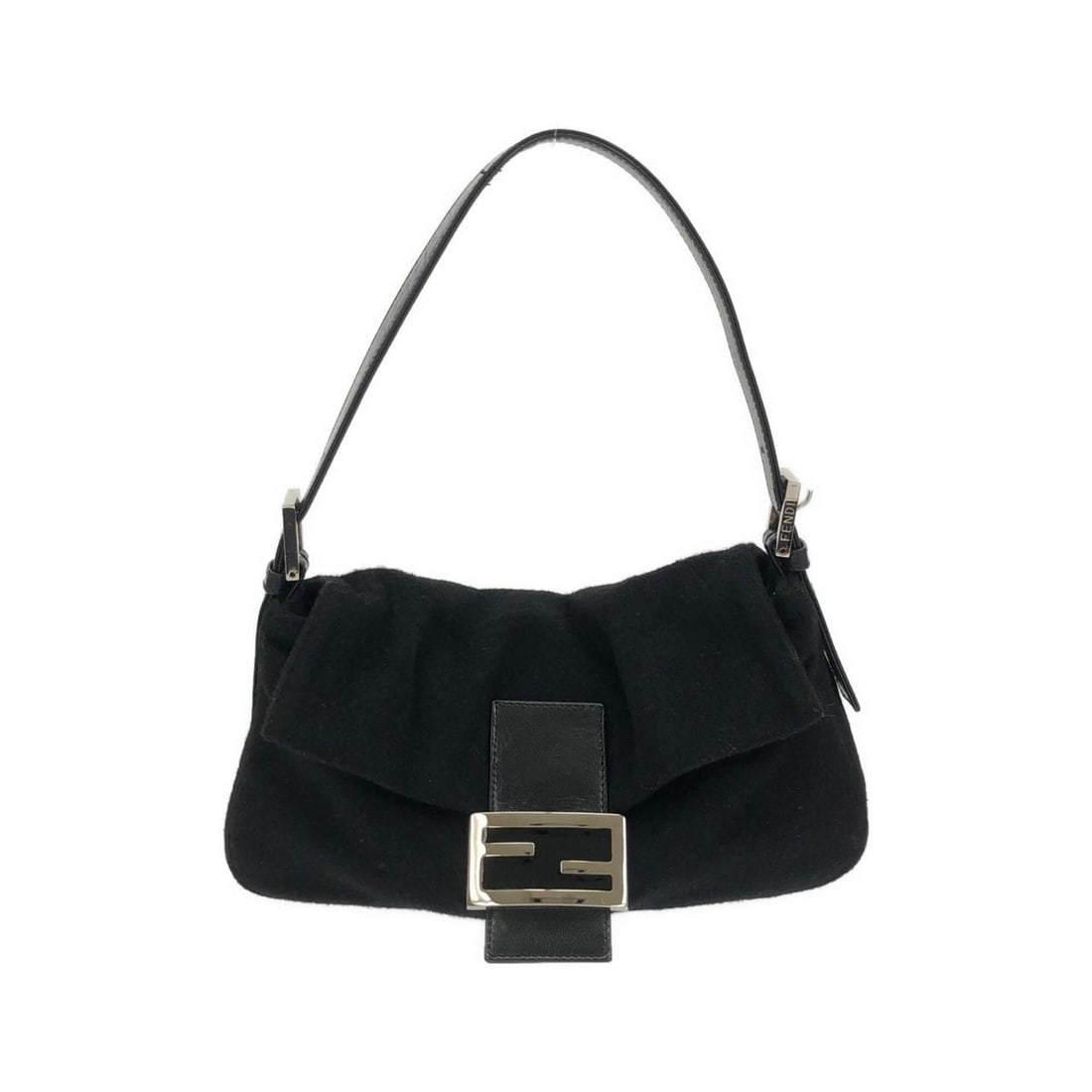 Fendi Baguette 26424 Shoulder Bag: --- Catalog ---Category: SizeSize (HxWxD): 12.5cm x 22.5cm x 4.5cm / 4.92'' x 8.85'' x 1.77''Category: DesignType: Shoulder bagColor: BlackGender: Women,MenMaterial: Wool Category: GeneralBrand: