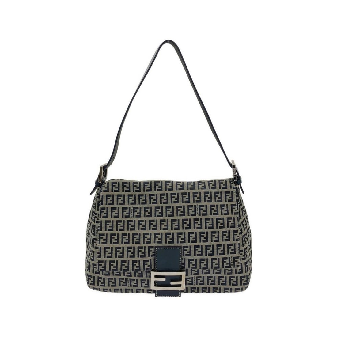 Fendi Mamma Baguette 26325 Shoulder Bag: --- Catalog ---Category: SizeSize (HxWxD): 22cm x 28cm x 11.5cm / 8.66'' x 11.02'' x 4.52''Category: DesignType: Shoulder bagColor: Gray, NavyGender: Women,MenMaterial: Canvas Category: GeneralBrand: