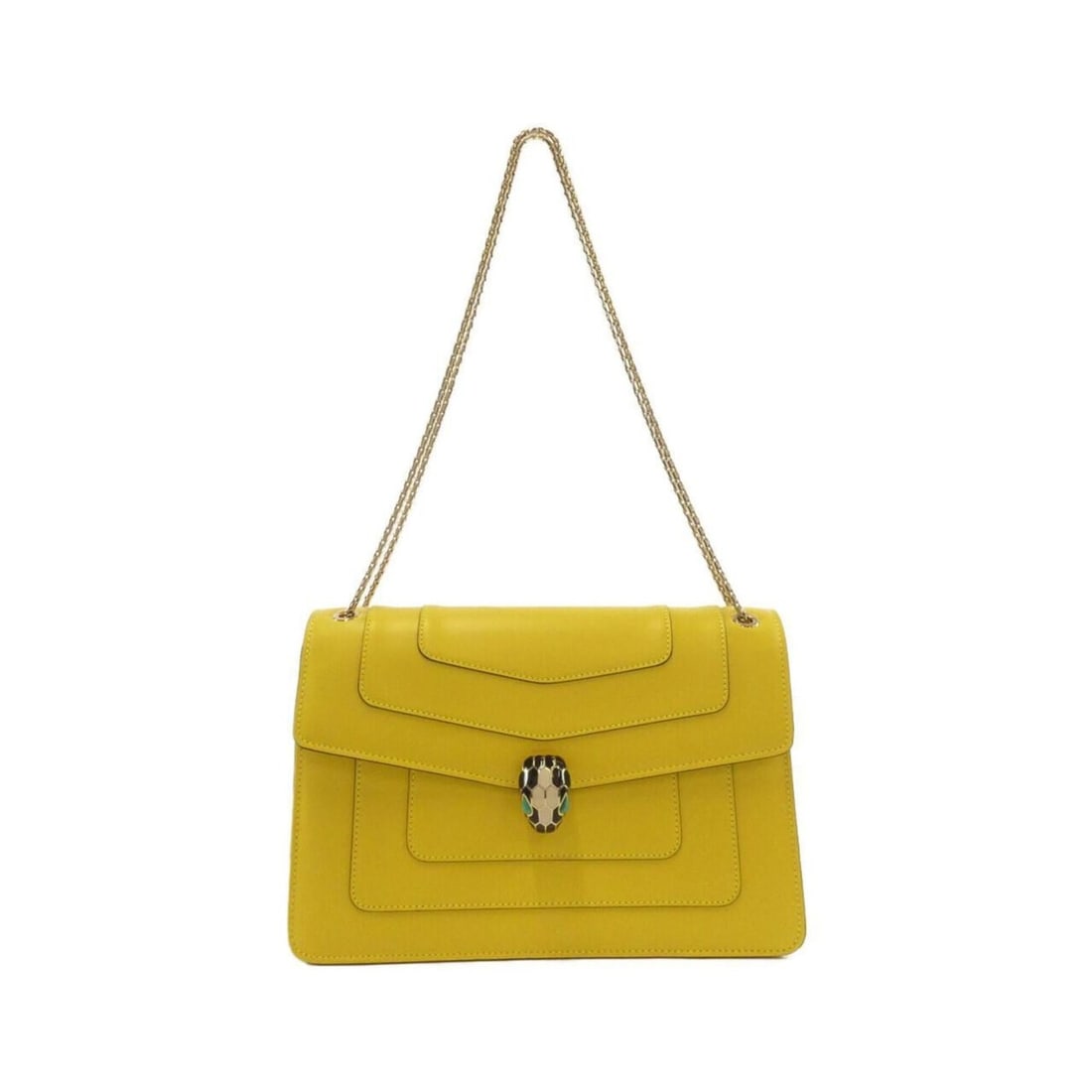Bvlgari Serpenti Forever 290191 Shoulder Bag: --- Catalog ---Category: SizeSize (HxWxD): 18cm x 27cm x 7cm / 7.08'' x 10.62'' x 2.75''Category: DesignType: Shoulder bagColor: YellowGender: WomenMaterial: Leather Category: GeneralBrand: