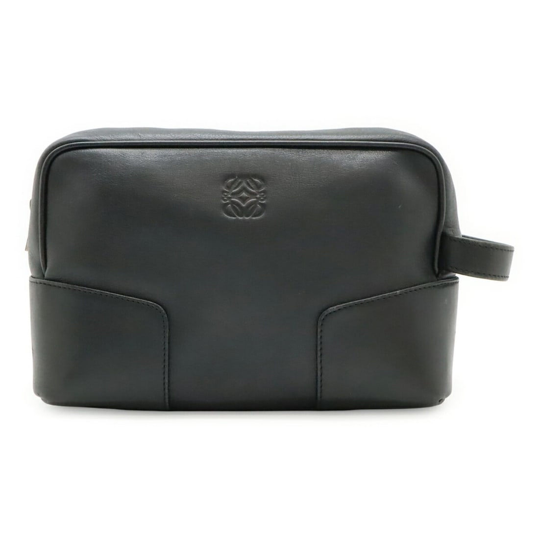 LOEWE Anagram Second Bag Clutch Handbag Leather Black: --- Catalog ---Category: SizeWeight: 300g / 10.58oz.Size (HxWxD): 16cm x 25.5cm x 9.5cm / 6.29'' x 10.03'' x 3.74''Category: DesignType: Clutch bag, HandbagColor: BlackGender: WomenMaterial: Leather